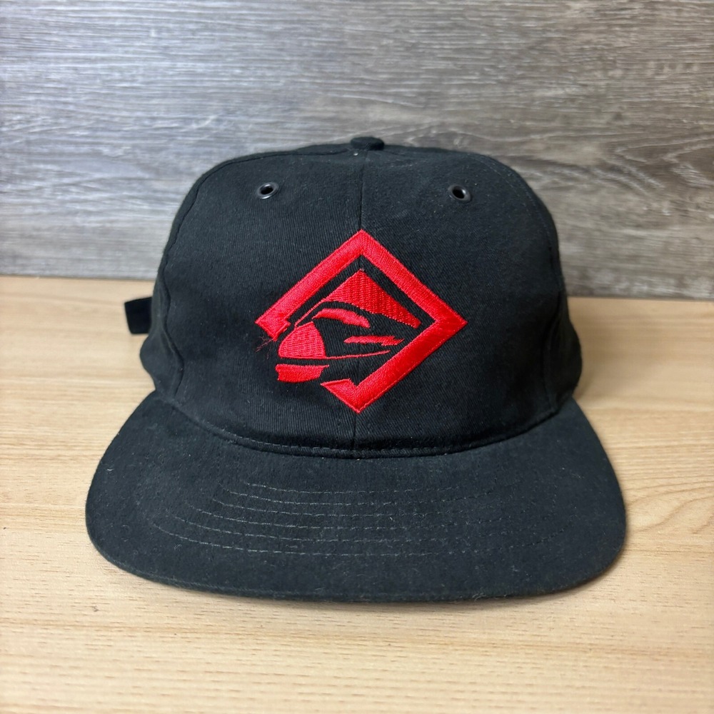 Vintage Marlboro Hat Cap Strap Back Black Red Adventure Team Adjustableโ